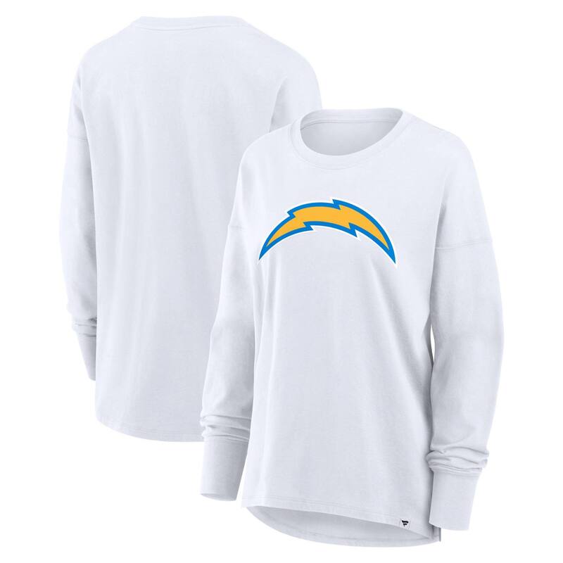 ファナティクス レディース トップス プルオーバー Women\u0027s Fanatics White Los Angeles Chargers Relaxed Hip Essentialong Sleeve T-Shirt Chg White 白いこと