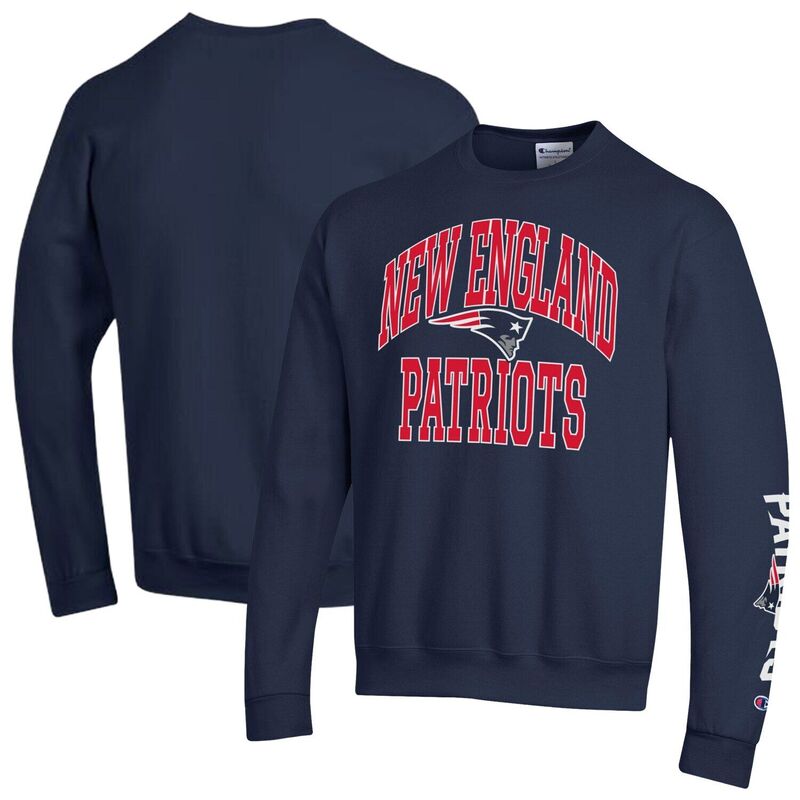 チャンピオン レディース トップス Tシャツ スウェット フリース Men Championavy New England Patriots Powerblend Fleece Sweatshirt Pat Navy ネイビー