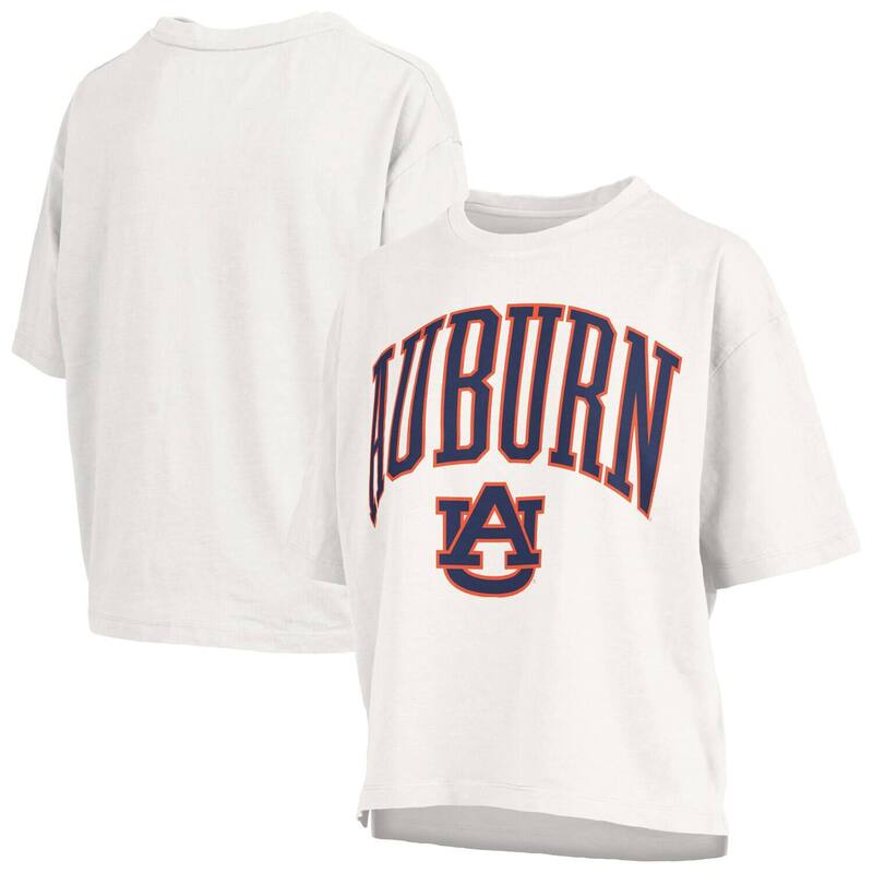 押し付けるボックス席 レディース トップス プルオーバー つけ加える大きさ Women\u0027s Pressbox White Auburn Tigers Plusize Nelson Motley Crew Oversized Slub T-Shirt Aub White 白いこと