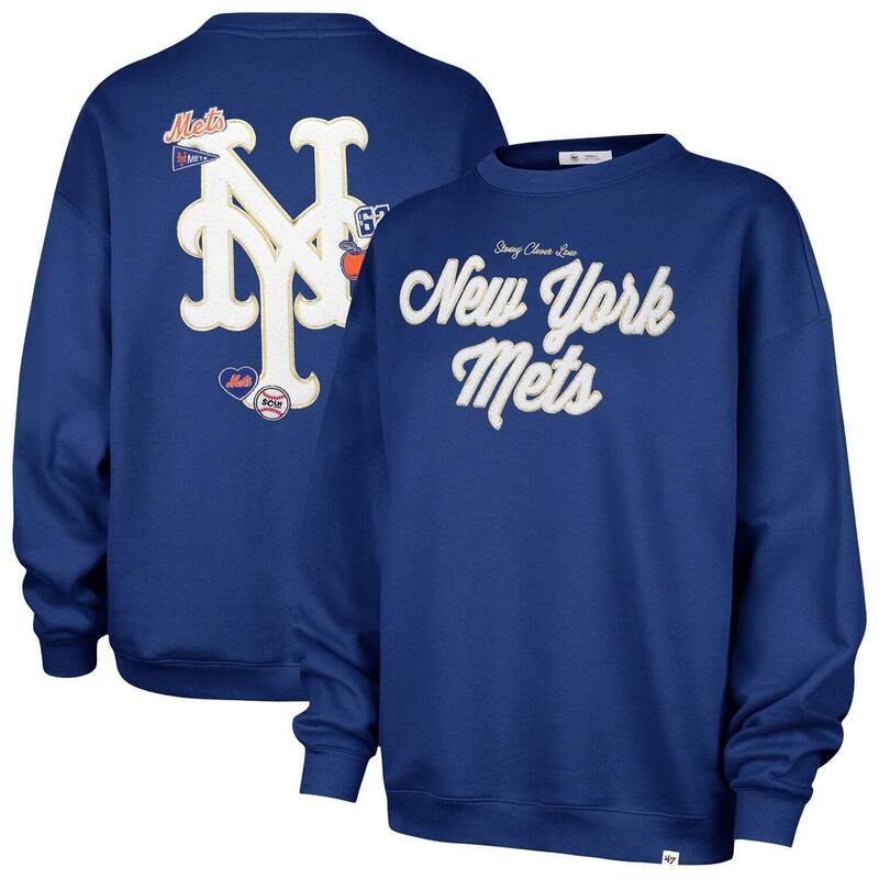 アンブランデッド レディース トップス プルオーバー 流汗 Unbranded Women\u0027s \u002747 x Stoney Clover Lane Royal New York Mets Oversized Sweatshirt Met Blue 青み