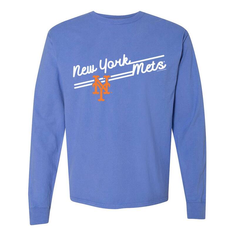ソフト アズ ア グレープ レディース トップス Tシャツ Womenoft as a Grape Royal New York Mets Pigment Dye Long Sleeve T-Shirt Met Blue ブルー