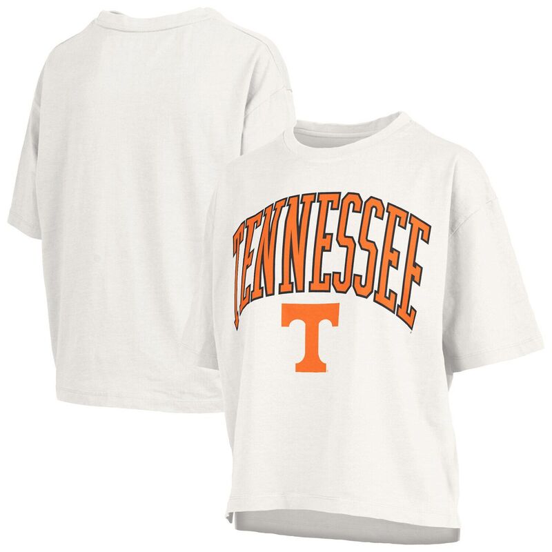 押し付けるボックス席 レディース トップス プルオーバー 足し加える大きさ Women\u0027s Pressbox Whitennessee Volunteers Plusize Nelson Motley Crew Oversized Slub T-Shirten White 白いこと