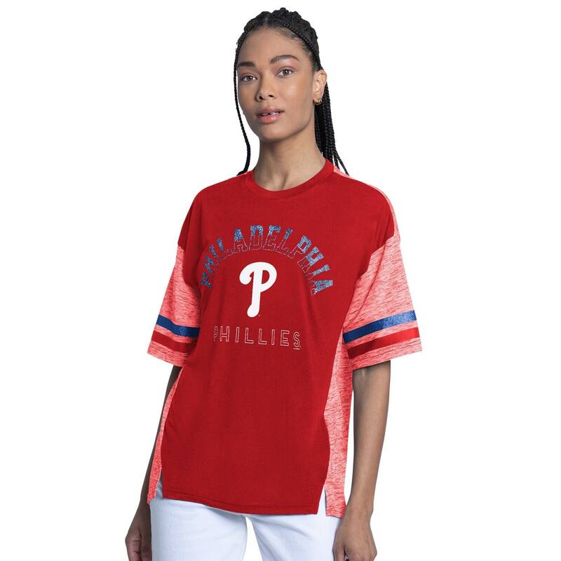 ジースリー フォーハー バイ 長い巻き毛 バンクス レディース トップス プルオーバー Women\u0027s G-III 4Her by Carl Banks Red Philadelphia Phillies Off-Season Oversized Tophl Red 赤いこと
