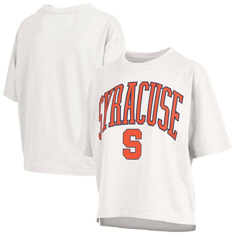 押し付けるボックス席 レディース トップス プルオーバー 足し加える大きさ Women\u0027s Pressbox White Syracuse Orange Plusize Nelson Motley Crew Oversized Slub T-Shirt Syr White 白いこと
