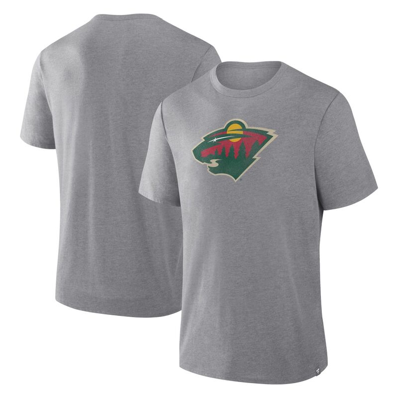 ファナティクス レディース トップス プルオーバー Men\u0027s Fanatics Heather Gray Minnesota Wild Elevated Tri-Blend T-Shirt Wld Grey 薄墨色