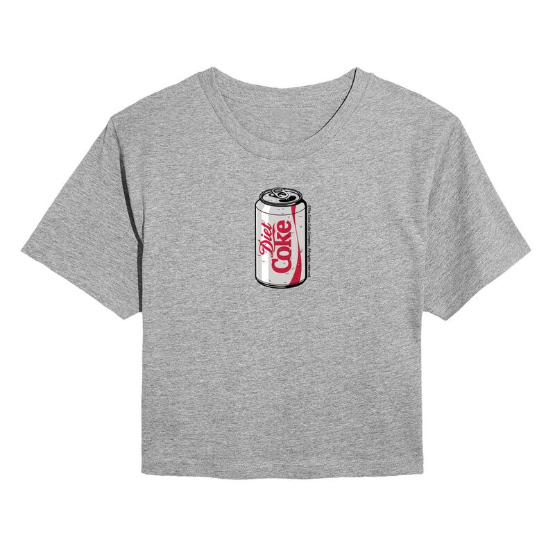アニメキャラクター レディース トップス Tシャツ クロップド Licensed Character Juniors Diet Coke Can Cropped Tee Heather Gray グレー