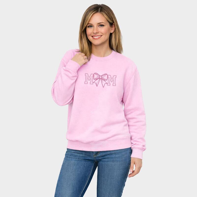 Simply Sage Market レディース トップス プルオーバー 汗水 グラフィック Simply Sage Market Coquette Bow Mom - Women\u0027s Graphic Sweatshirt Light Pink サクラ色
