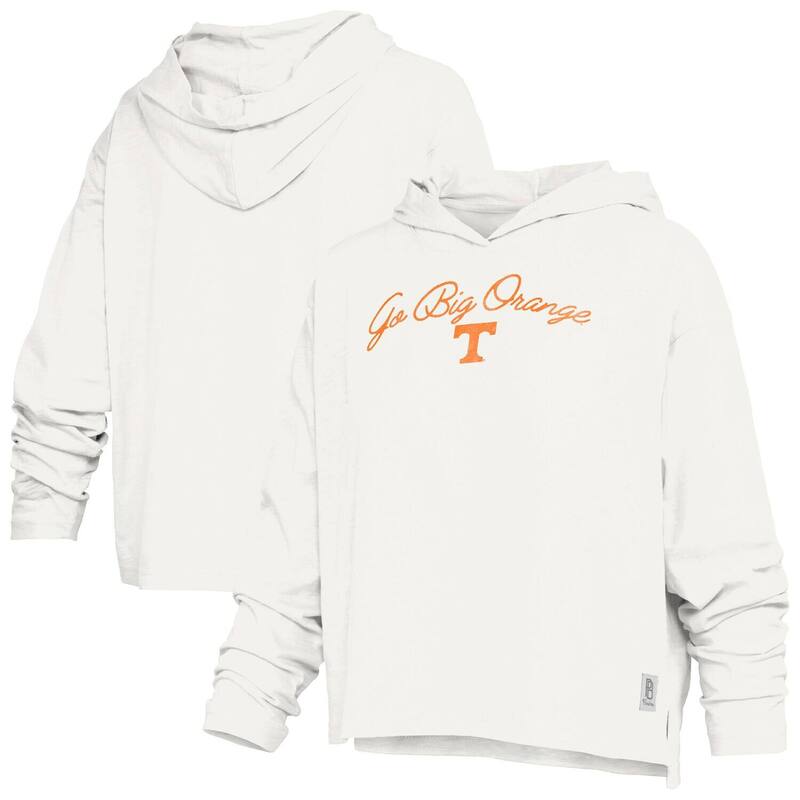 押し付けるボックス席 レディース トップス ティーシャツ Women\u0027s Pressbox Whitennessee Volunteers Faye Long Sleeve Hooded T-Shirten White 白いこと レディースファッション-Tシャツ・カットソー-トップス