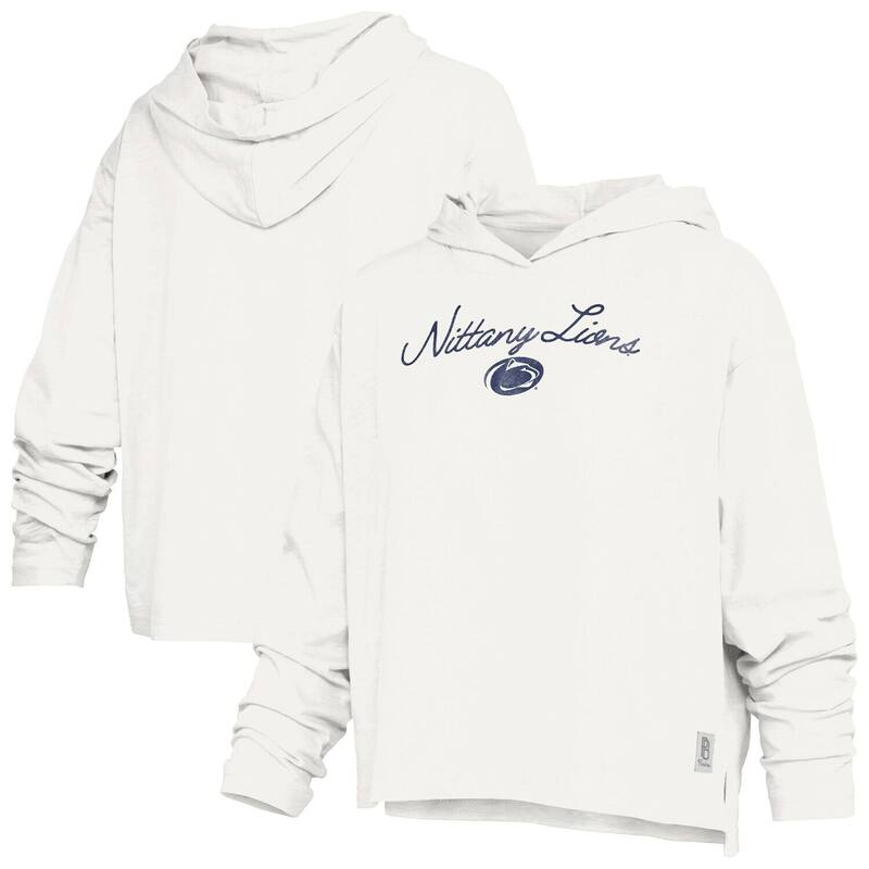 押し付けるボックス席 レディース トップス プルオーバー Women\u0027s Pressbox White Penn State Nittany Lions Faye Long Sleeve Hooded T-Shirt Pst White 白いこと