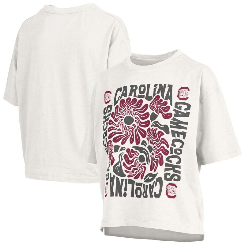 押し付けるボックス席 レディース トップス プルオーバー Women\u0027s Pressbox White South Carolina Gamecocks Elena Oversized T-Shirt Scr White 白いこと