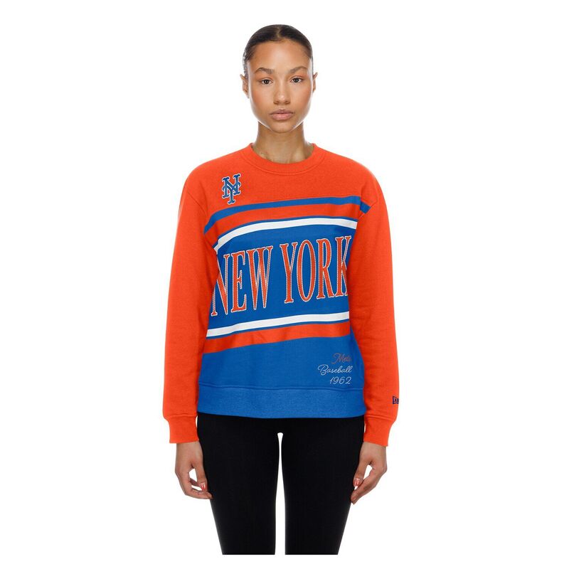 ニュー内鰓 レディース トップス プルオーバー 流汗 フリース Women\u0027s New Era Royal/Orange New York Mets Gameday Fleece Sweatshirt Met Blue 青み