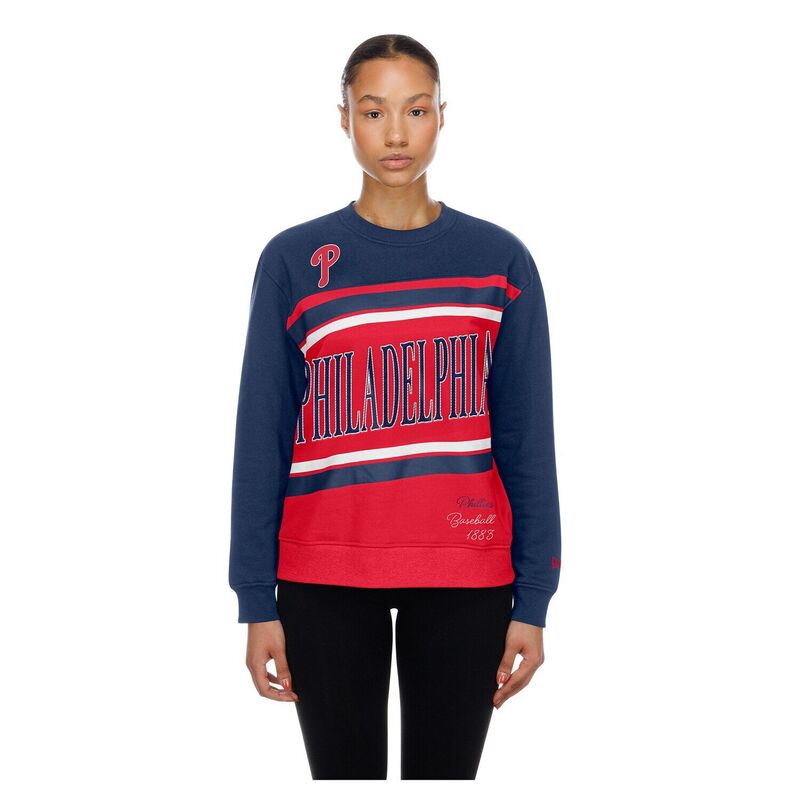 ニュー内鰓 レディース トップス プルオーバー 流汗 フリース Women\u0027s New Era Red/Navy Philadelphia Phillies Gameday Fleece Sweatshirt Phl Red 赤いこと