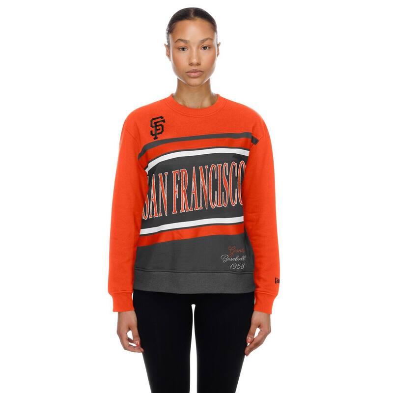 ニュー内鰓 レディース トップス プルオーバー 流汗 フリース Women\u0027s New Era Gray/Orange San Francisco Giants Gameday Fleece Sweatshirt Gnt Grey 薄墨色