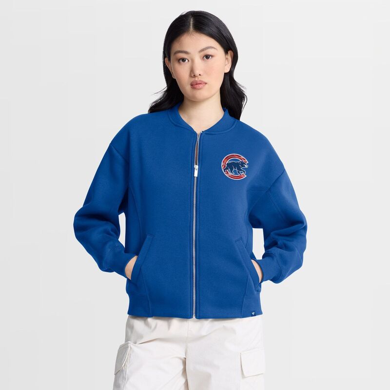 ファナティクス レディース アウター 上衣・上衣 Women\u0027s Fanatics Royal Chicago Cubs Oversized Rage Against Full-Zip Jacket Cublue 青み