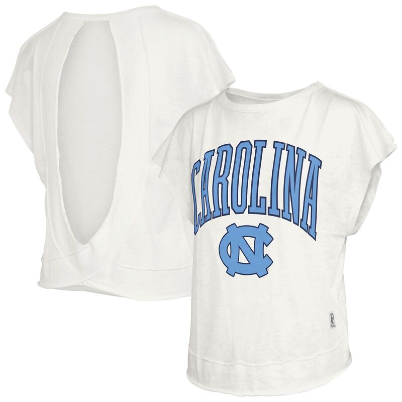 押し付けるボックス席 レディース トップス プルオーバー 明けっ広げうしろ側 踵 Women\u0027s Pressbox Cream North Carolina Tar Heels Nelson Movement Open Back Slub T-Shirt Unc Beige ベージュ