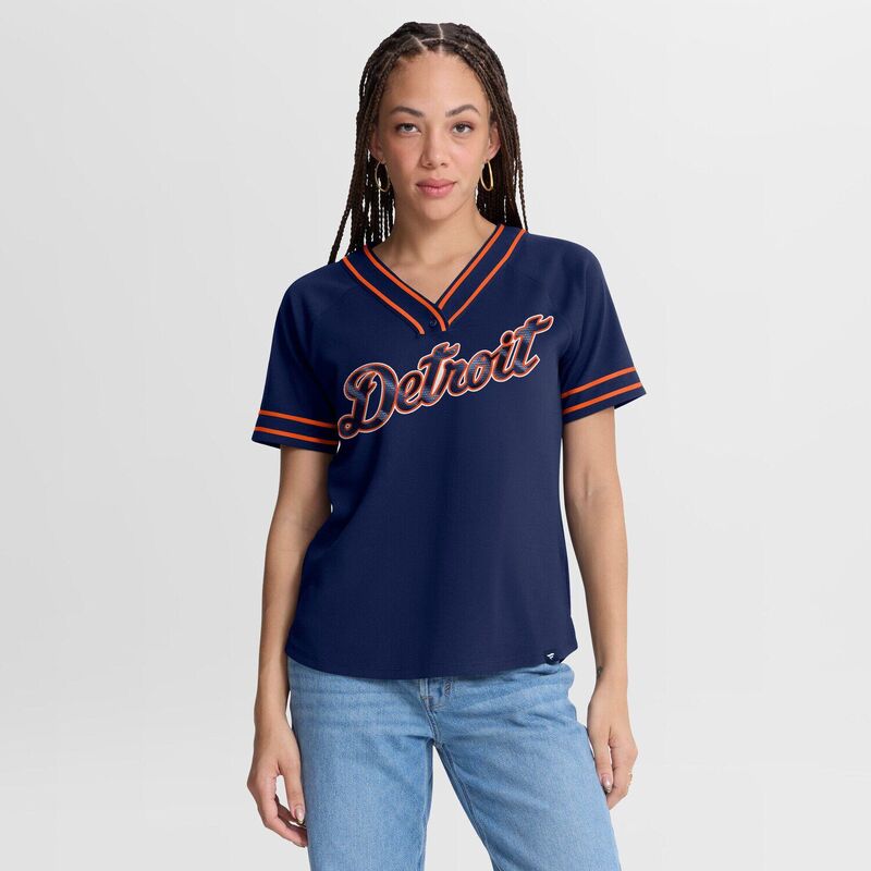 ファナティクス レディース トップス プルオーバー V素っ首 Women\u0027s Fanatics Navy Detroitigers Diva Race Ahead Raglan V-Neck T-Shirtgr Navy 米国海軍