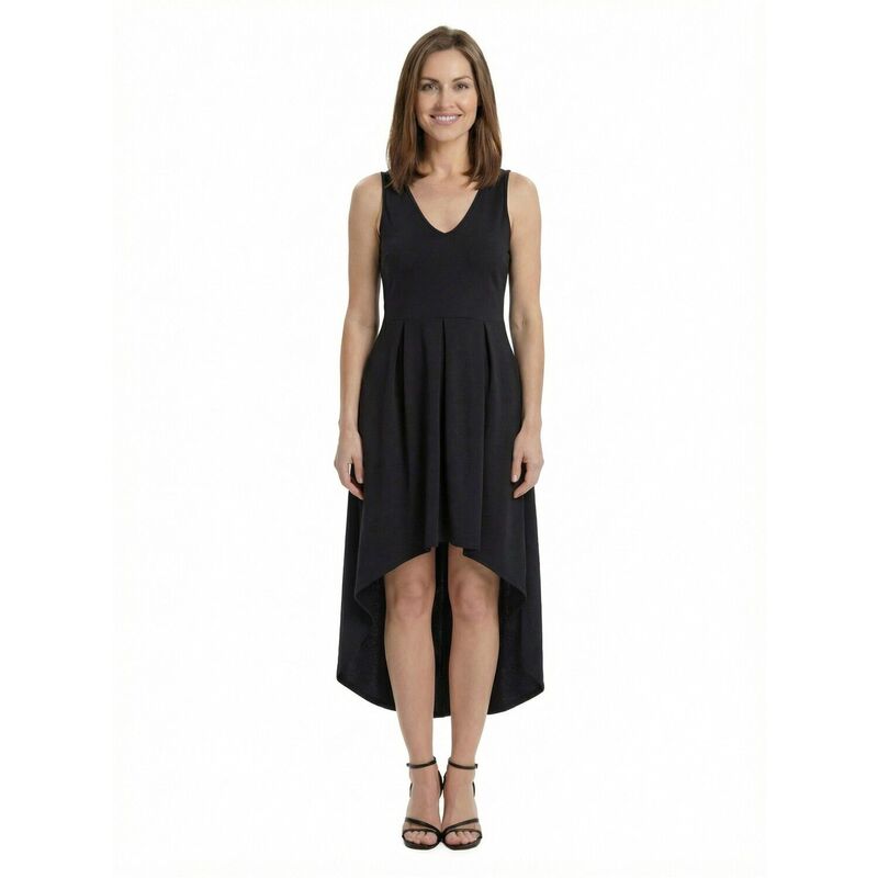 24 セブンコンフォート レディース トップス ワンピース プチ プリーツ ミディ ノースリーブ Petite 24Seven Comfort Apparel Sleeveless Pleated Fit & Flare Pocket Midi Dress Black ブラック|ReVida 店