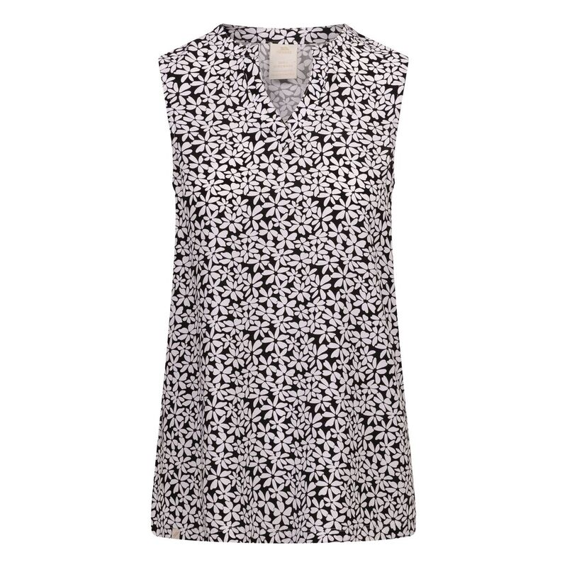 トレス通り手形 レディース トップス プルオーバー 刷り上げる より良い Trespass Womens/Ladies Kaylyn Printed Vestop Black 黒いこと