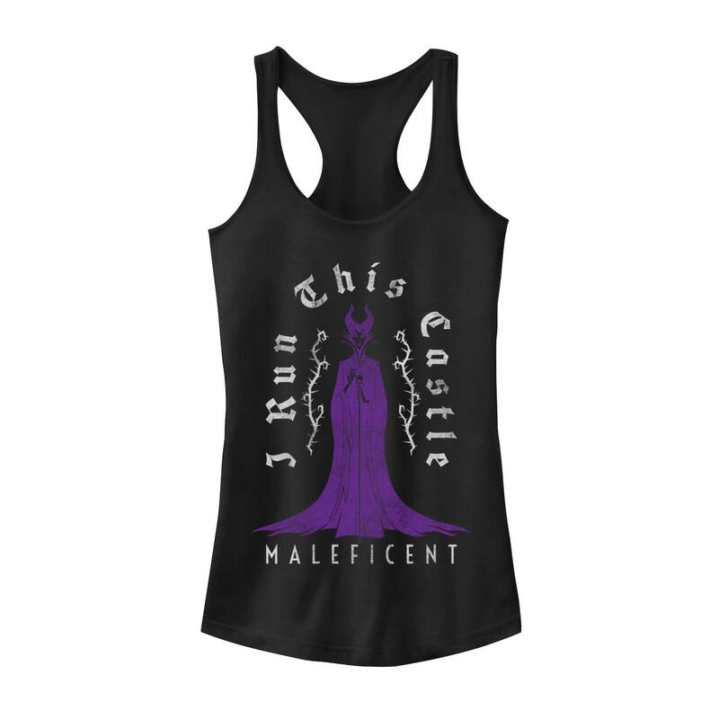 ディズニー レディース トップス Tシャツ グラフィック Juniors Disney Villains Mother Day Maleficent I Run This Castle Graphic Tank Top Black ブラック