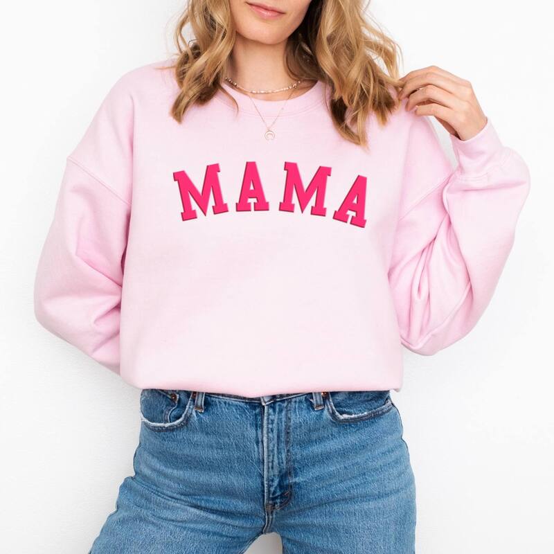 Simply Sage Market レディース トップス ティーシャツ 刷り上げる 流汗 グラフィック Simply Sage Market Mama Bold Puff Print - Women\u0027s Graphic Sweatshirt Light Pink さくら色 レディースファッション-トップス-Tシャツ・カットソー
