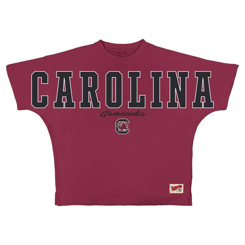 プレスボックス レディース トップス Tシャツ Women Pressbox Garnet South Carolina Gamecocks Flannigan Oversized T-Shirt Scred レッド