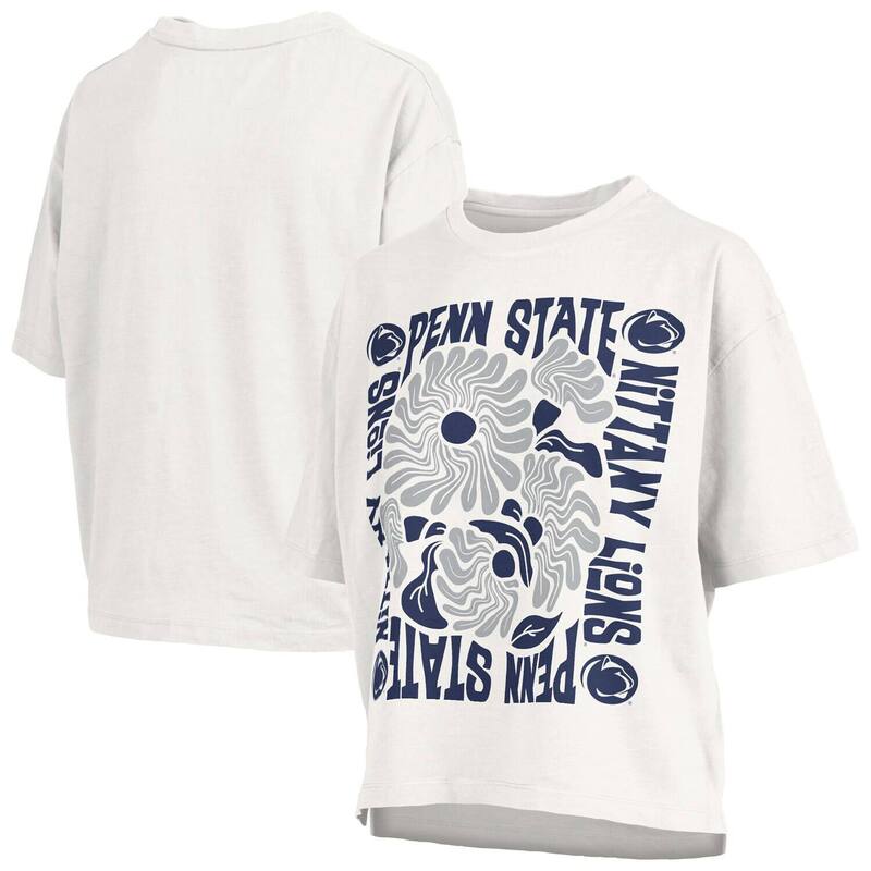押し付けるボックス席 レディース トップス プルオーバー Women\u0027s Pressbox White Penn State Nittany Lions Elena Oversized T-Shirt Pst White 白いこと
