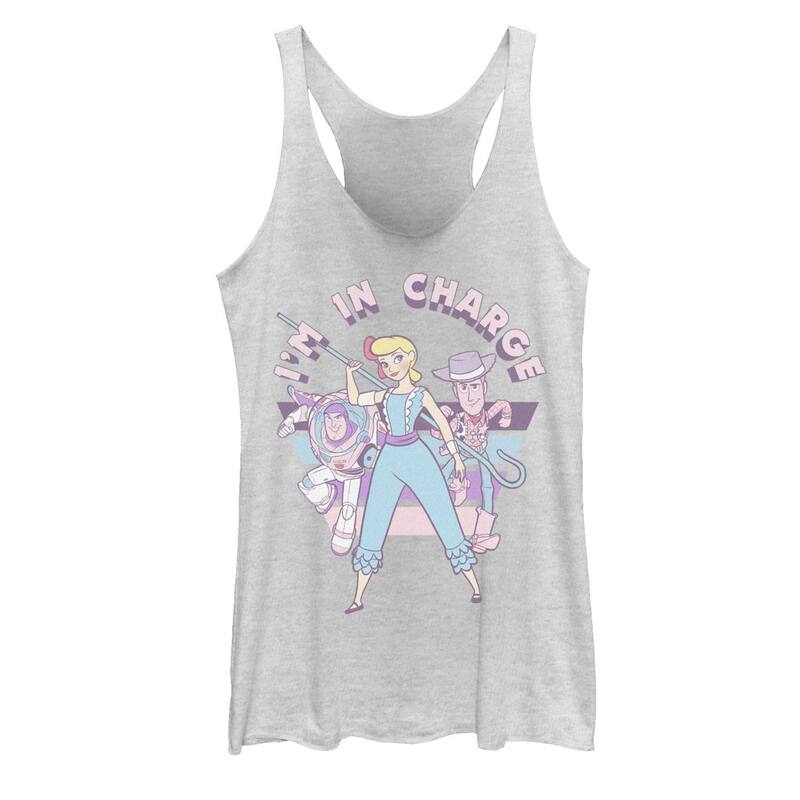 ディズニー ピクサー レディース トップス Tシャツ Disney / Pixar Toy Story Juniors Little Bo Peep \"Im In Charge\" Tank Top White Heather ホワイト