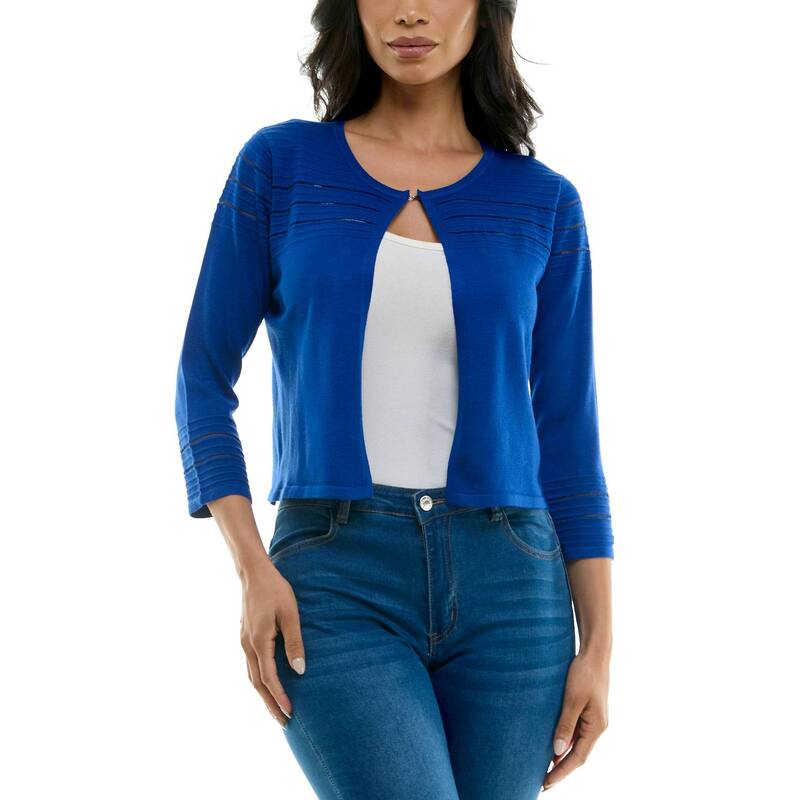 ニナレオナルド レディース アウター ニット・セーター カーディガン Women's Nina Leonard Knit Bolero Cardigan Deep Sea|ReVida 店