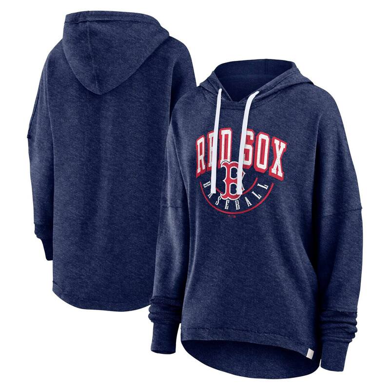 アンブランデッド レディース トップス プルオーバー パーカー Unbranded Women\u0027s Fanatics Branded Heather Navy Boston Red Sox Luxe Pullover Hoodie Rsx Navy 米国海軍