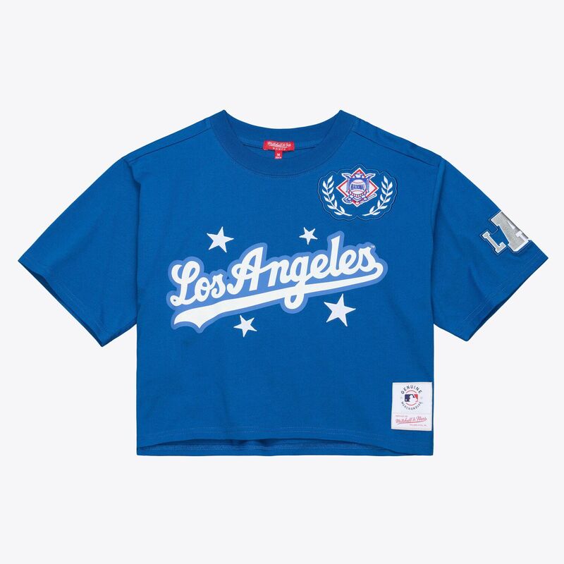 ミッチェル\u0026ネス レディース トップス ティーシャツ クロップド Women\u0027s Mitchell \u0026 Ness Royalos Angeles Dodgers Pep Rally Cropped Boxy T-Shirt Lad Blue 青色 Tシャツ・カットソー-レディースファッション-トップス