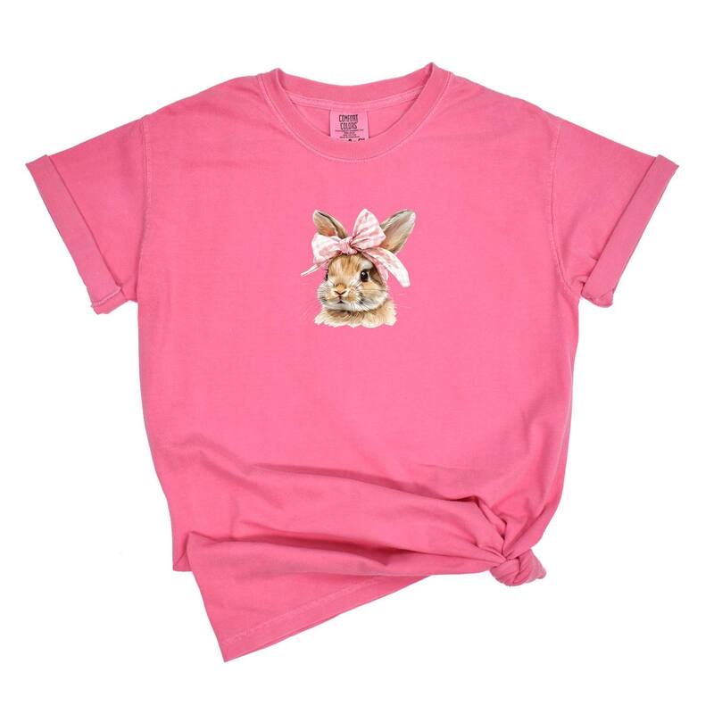 Simply Sage Market レディース トップス ティーシャツ グラフィック Simply Sage Market Watercolor Coquette Bunny - Women\u0027s Garment Dyed Graphic T-Shirt Crunchberry レディースファッション-トップス