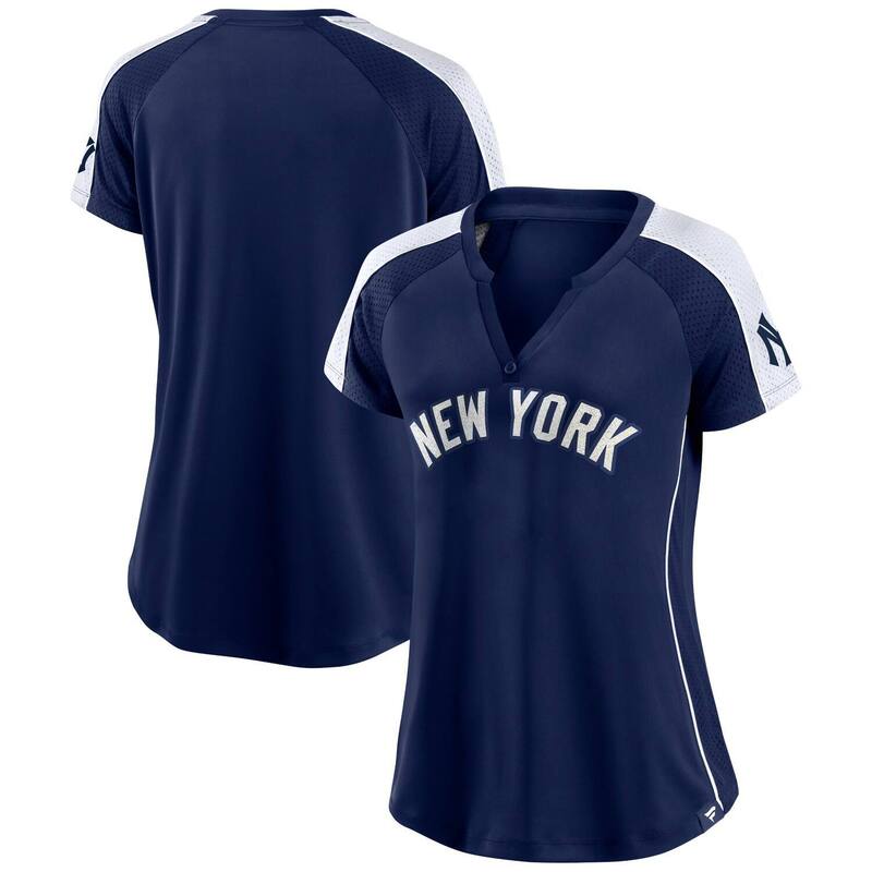 アンブランデッド レディース トップス Tシャツ Vネック Unbranded Women Fanatics Branded Navy/White New York Yankees True Classic League Diva Pinstripe Raglan V-Neck T-Shirt Ynk Navy ネイビー
