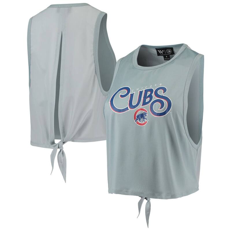 アンブランデッド レディース トップス プルオーバー 明けっ広げうしろ側 Unbranded Women\u0027s The Wild Collective Light Blue Chicago Cubs Open Back Twist-Tie Tank Top Cub Light 青色