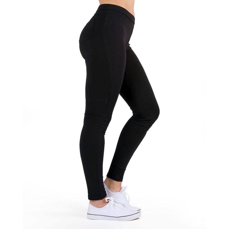 メモイ レディース ボトムス 心地好いズボン下 パイル 綿織物 MeMoi French Terry Cotton Blend Yoga Pants Black 黒いこと