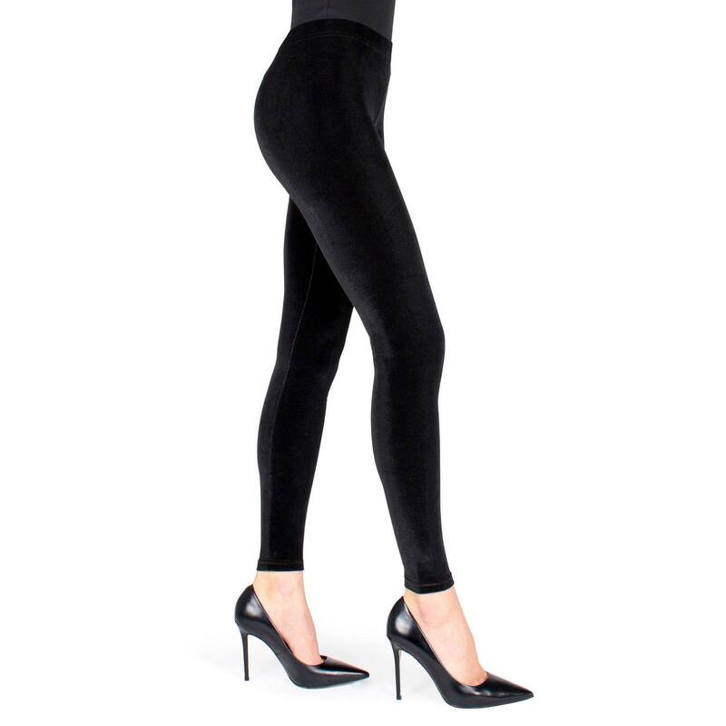 メモイ レディース ボトムス 心地好いズボン下 天鵞絨 レギンス MeMoi Women\u0027s Black Panther Velvet Leggings Black 黒いこと