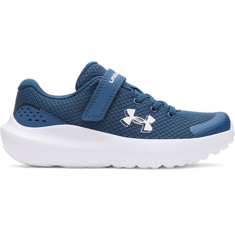 アンダーアーマー レディース シューズ スニーカー Under Armour Surge 4 AC Little Kids Running Shoes Wham Blue White 白いこと