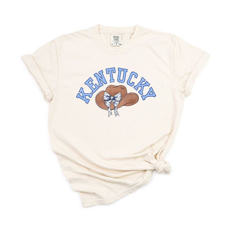 Simply Sage Market レディース トップス ティーシャツ Simply Sage Market Kentucky Hat With Bow Garment Dyed Tee Ivory 象牙色 Tシャツ・カットソー-トップス-レディースファッション