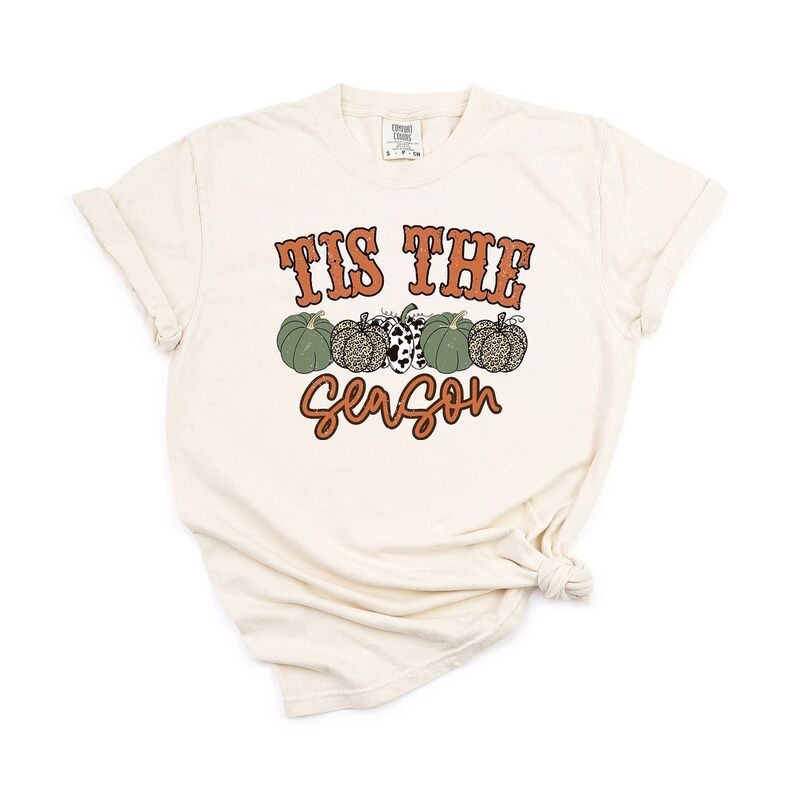 Simply Sage Market レディース トップス ティーシャツ Simply Sage Marketis The Season Leopard Pumpkin Garment Dyed Tee Ivory 象牙色 Tシャツ・カットソー-レディースファッション