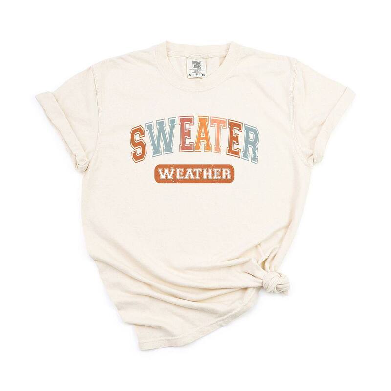 Simply Sage Market レディース トップス ティーシャツ プルオーバー Simply Sage Market Varsity Sweater Weather Garment Dyed Tee Ivory 象牙色 Tシャツ・カットソー-レディースファッション