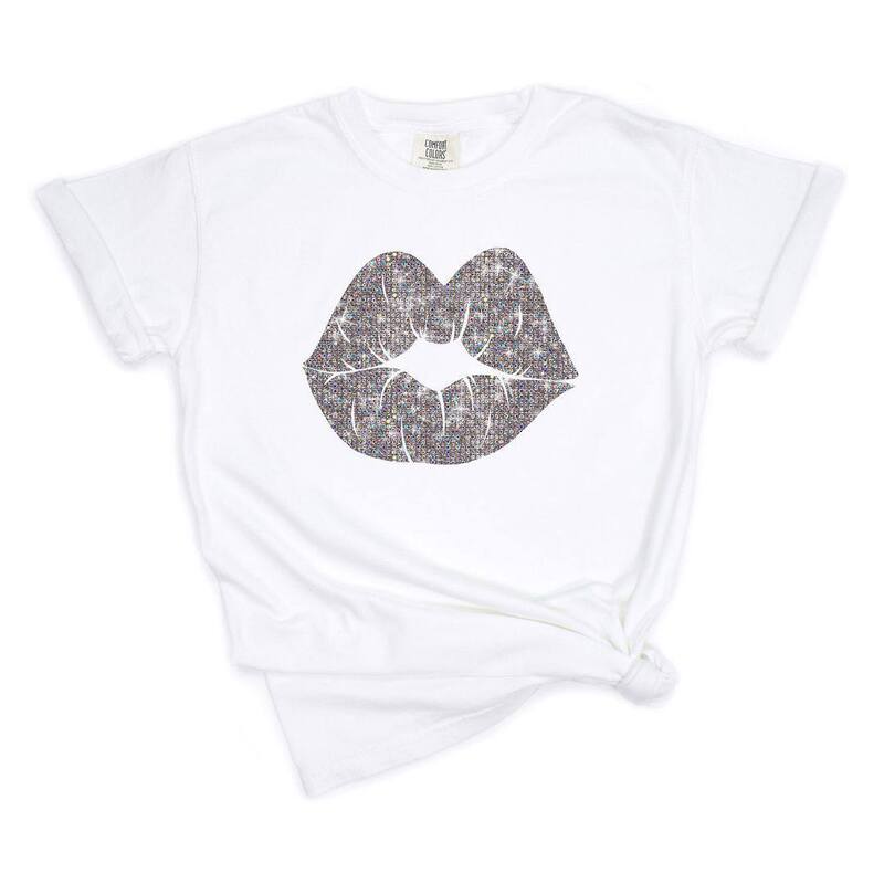 Simply Sage Market レディース トップス ティーシャツ Simply Sage Market Diamond Lips Garment Dyed Tees White 白いこと トップス-Tシャツ・カットソー
