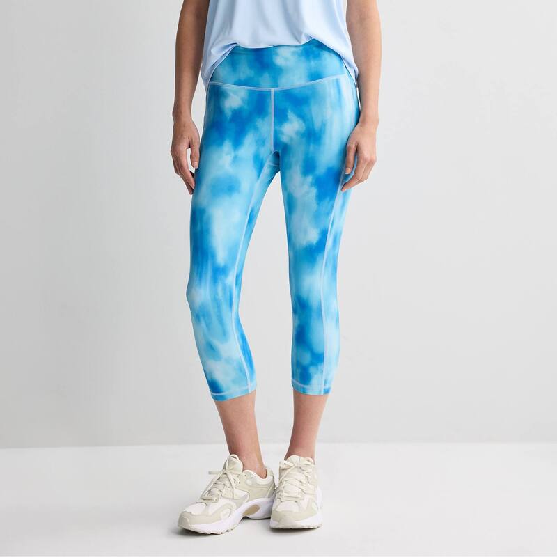 Tek Gear レディース ボトムス カジュアルパンツ プチ キャップ レギンス ハイウエスト Petitek Gear Ultrastretch Pocket High-Waisted Capri Leggings Blue Wash ブルー