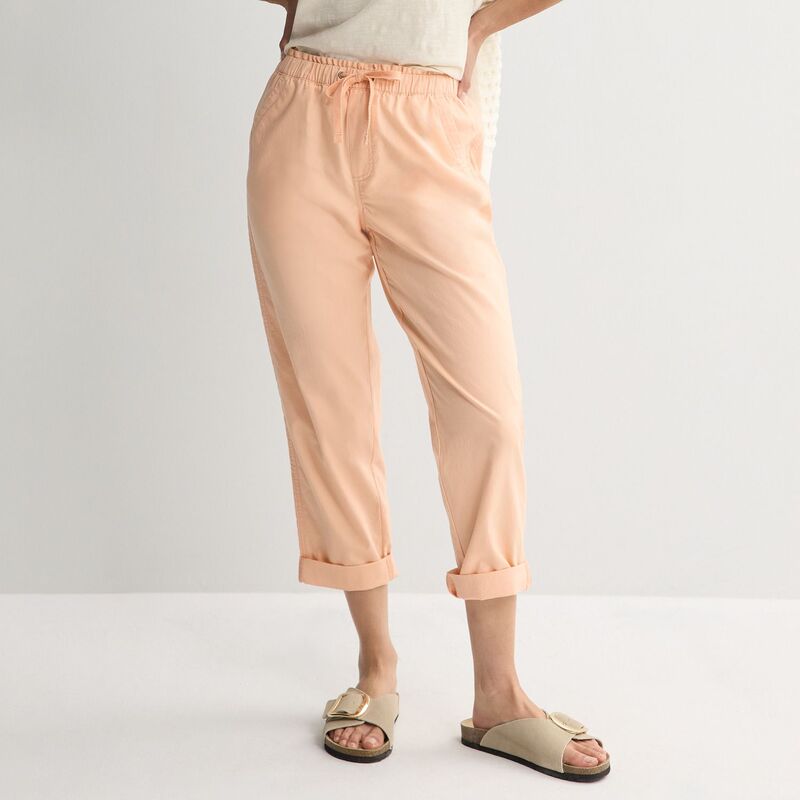 ソノマ レディース ボトムス カジュアルパンツ プチ キャップ Petite Sonoma Goods For Lifeasy Paper Bag Waist Capri Pants Veranda Peach ピーチ|ReVida 店