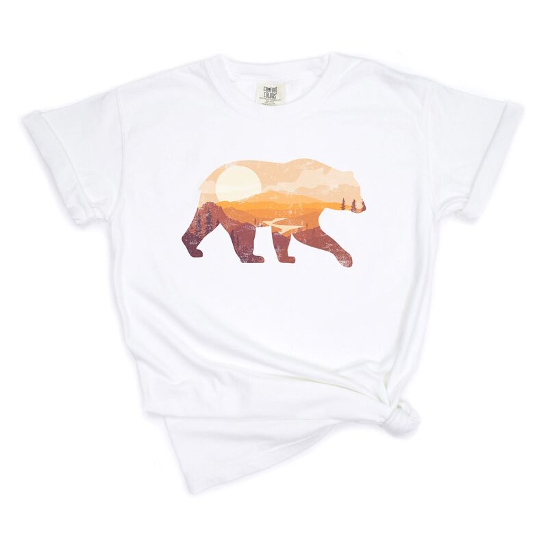 Simply Sage Market レディース トップス ティーシャツ Simply Sage Market Bear Sunset Valley Garment Dyed Tees Hue レディースファッション-Tシャツ・カットソー-トップス