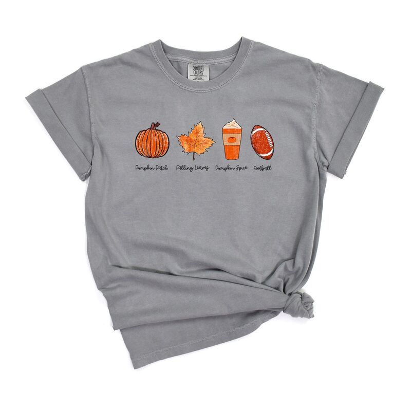 Simply Sage Market レディース トップス ティーシャツ Simply Sage Market Fall Favorites Garment Dyed Tee Grey 薄墨色 Tシャツ・カットソー-トップス