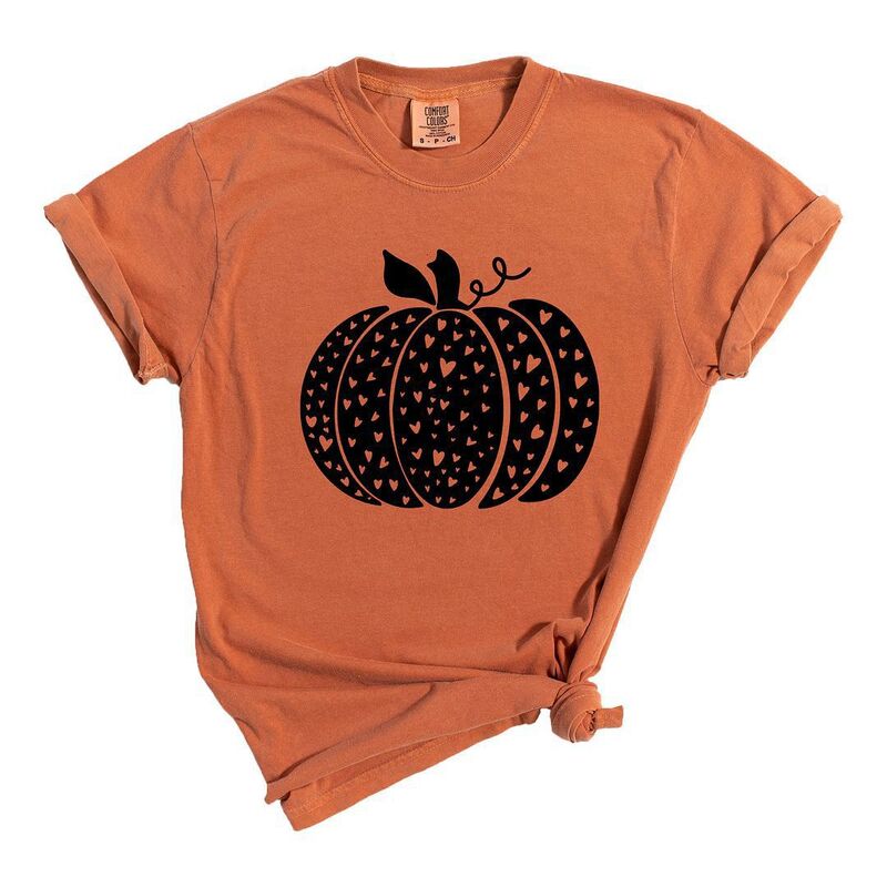 Simply Sage Market レディース トップス ティーシャツ Simply Sage Market Heart Pumpkin Garment Dyed Tees Yam レディースファッション-Tシャツ・カットソー
