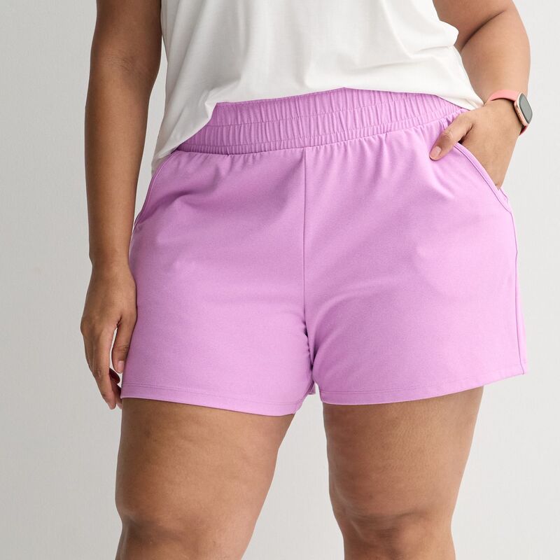 Tek Gear レディース ボトムス ハーフパンツ・ショーツ プラスサイズ ショートパンツ Plusize Tek Gear Essential Soft Relax Shorts Orchid Texture