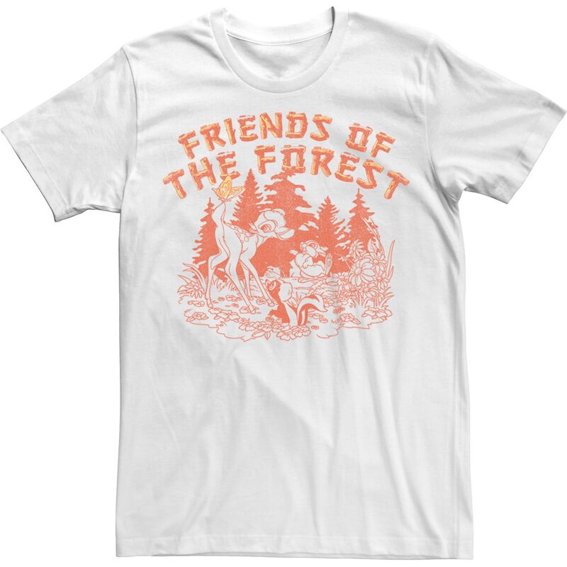 ディズニー レディース トップス Tシャツ Disney Bambi Group Shot Friends Of The Forest Men Tee White ホワイト