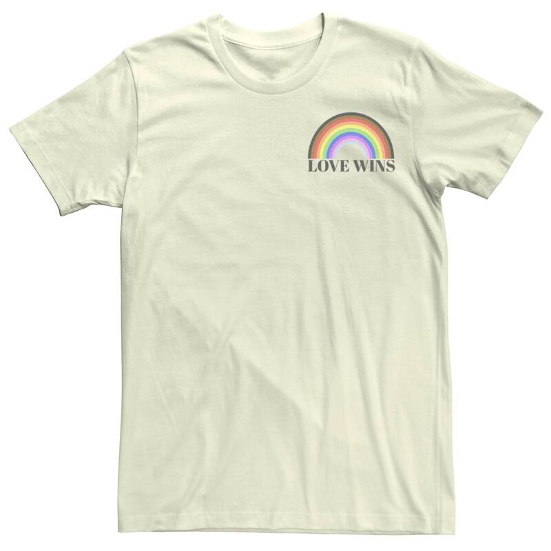 アニメキャラクター レディース トップス Tシャツ Licensed Character Men Full Rainbow Love Tee Natural