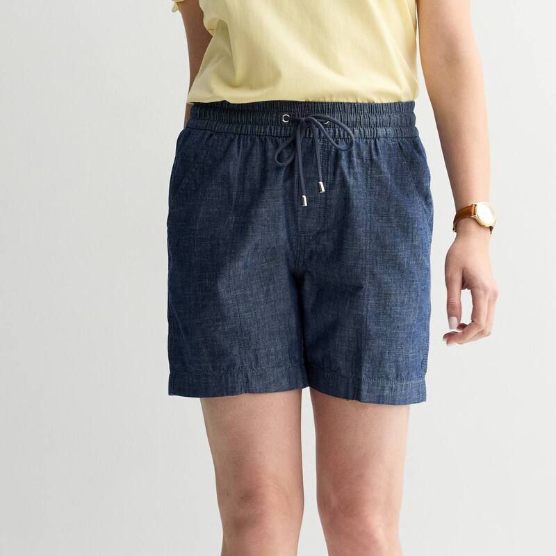 クロフト＆バロー レディース ボトムス ハーフパンツ・ショーツ ショートパンツ Women Croft \u0026 Barrow Utility Twill Pull-On Shorts Chambray
