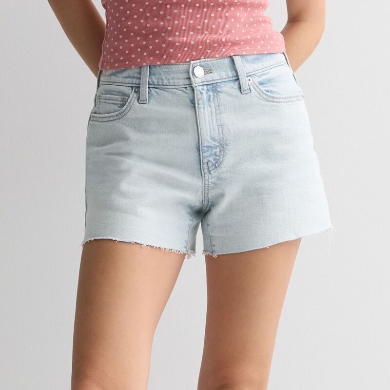 エスオー レディース ボトムス ハーフパンツ・ショーツ ミディ ショートパンツ Juniors SO Mid Rise Relaxed Midi Shorts Light Acidestructed